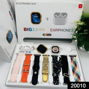 7 In 1 Ultra Smart Watch Combo With Seven Classic Straps & Transparent Screen Guard (1 Set / Mix Color)