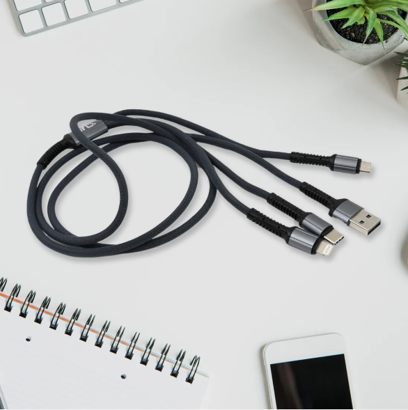JK 3 In 1 Multi Super Fast Charging Cable (1 Pc / 1200 MM)