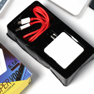 Super Fast Charger With Cable For All IPhone, Android, Smart Phones, Tablets.