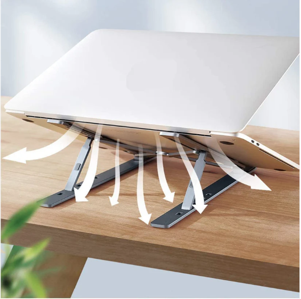 Metal Portable Laptop Stand – 6-Angle Adjustable