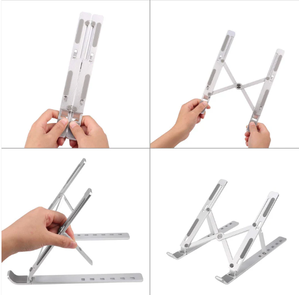 Metal Portable Laptop Stand – 6-Angle Adjustable - Image 2