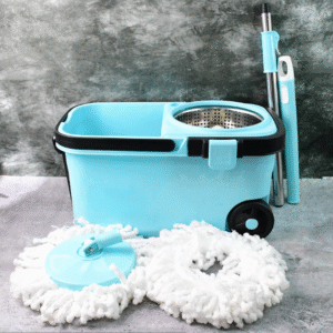 Premium 360° Spin Mop Set with Stainless Steel Wringer