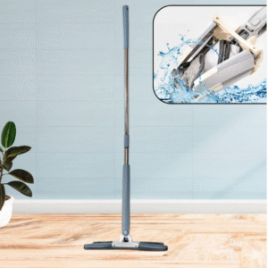 4874 X Shape Mop or Floor Cleaning Hands-Free Squeeze Microfiber Flat Mop System 360° Flexible Head,